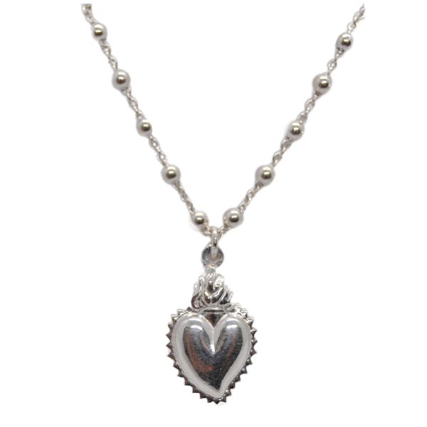 Gargantilla plata corazón victoriano vintage