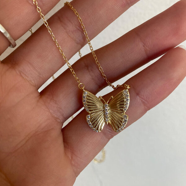 Collar Mariposa Dorada - Imagen 2