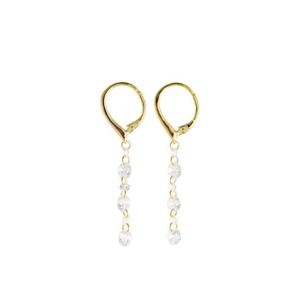 Pendientes Plata Chapado Dorado Barra Tira
