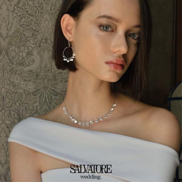 Collar Plata Rodio Circonitas Blancas Brillantes - Imagen 2