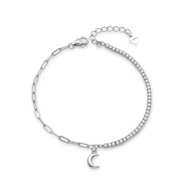 Pulsera Luna Plata  De Ley