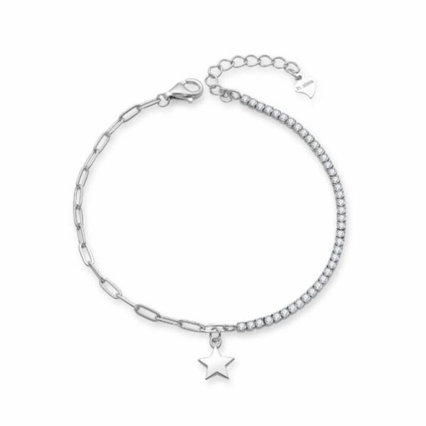 Pulsera Estrella Plata  De Ley