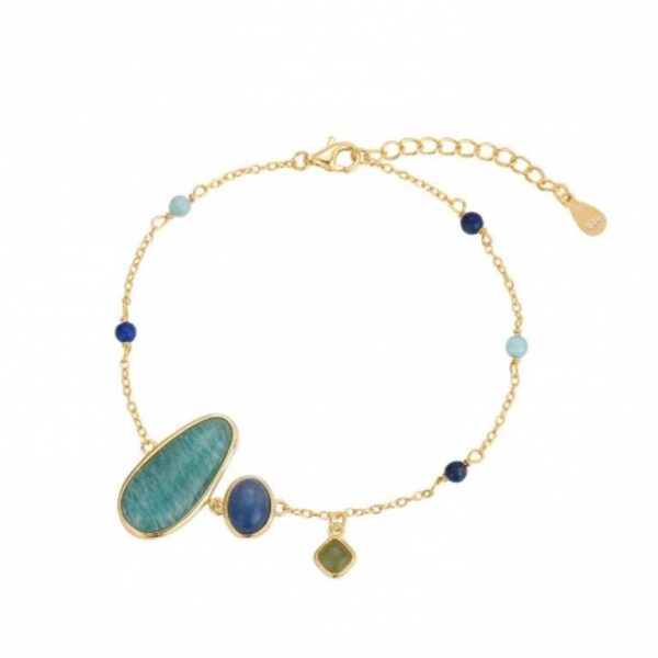 Pulsera De Piedra Natural Amazonita
