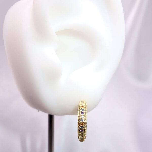 Pendientes Chapado Dorado Plata De Ley - Imagen 2