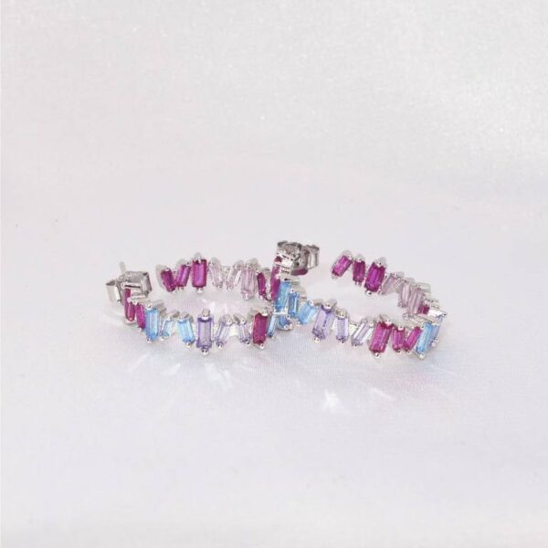 Pendientes Aros Plata  De Ley - Imagen 2