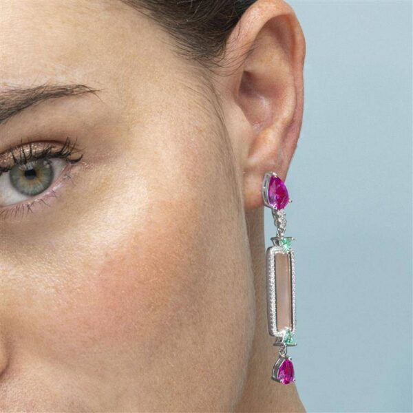 Pendientes Plata De Ley Lixo Circonitas - Imagen 2