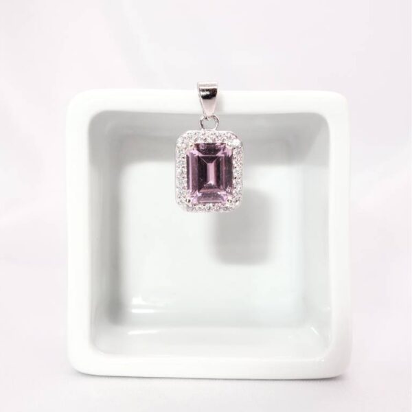 Juego Circonita  Rosa Plata De Ley - Imagen 3