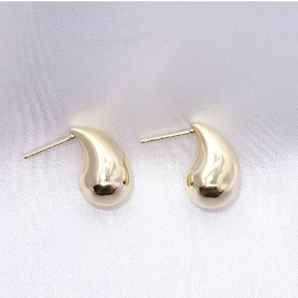 Pendientes Gotas Bañadas En Oro 18 Ktes