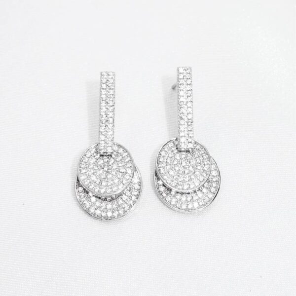 Pendientes Doble Círculo Plata De Ley
