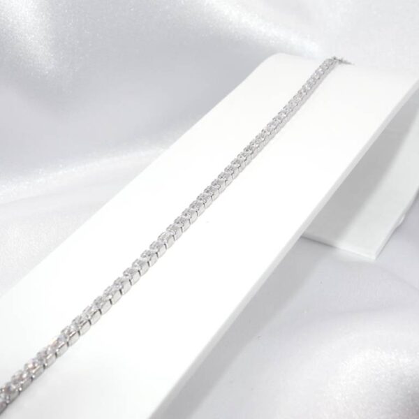 Pulsera Riviere Baguette Circonitas  Plata De Ley