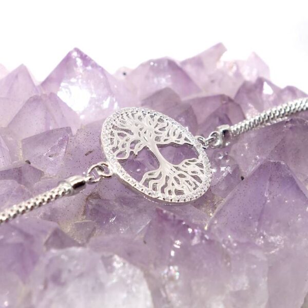 Pulsera Árbol De La Vida Circonitas  Plata de Ley - Imagen 2
