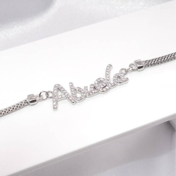 Pulsera Abuela Circonitas  Plata de Ley