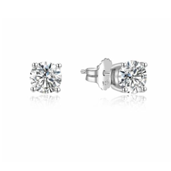 Pendientes Plata Circonita 4 Garras