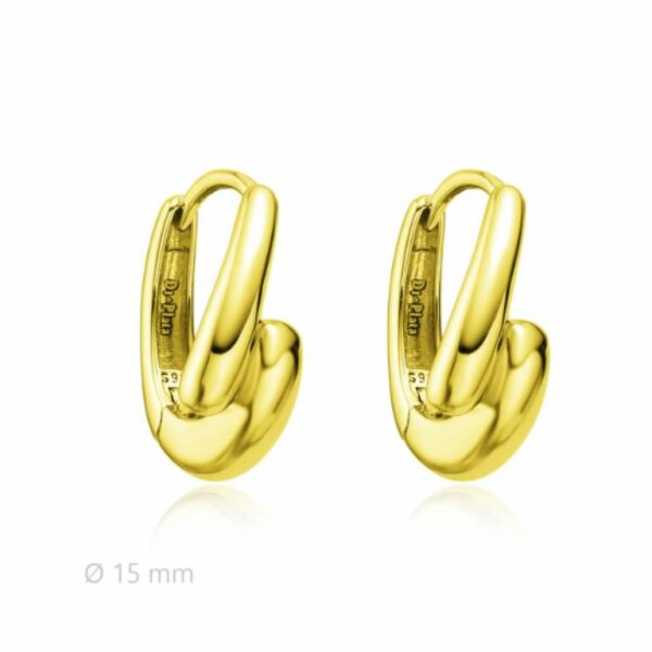 Pendientes Plata De Ley 925  Chapados Dorado