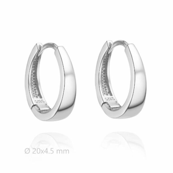 Pendientes de aro en plata de ley 925