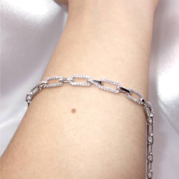 Pulsera Circonitas  Plata De Ley - Imagen 2