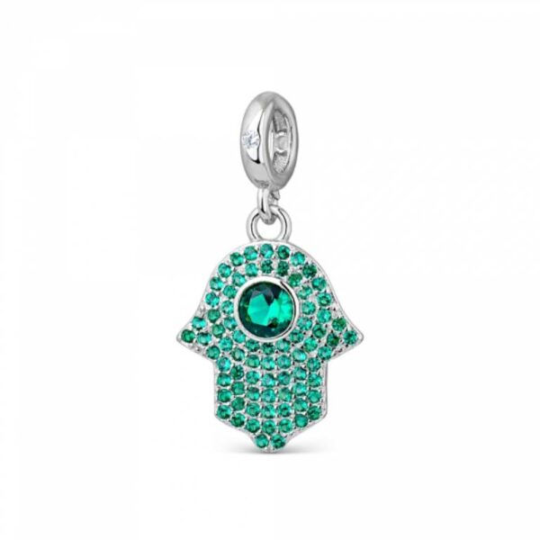 Abalorio A Tu Lado  Hamsa Verde