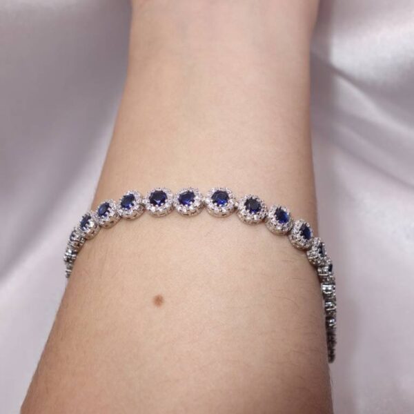Pulsera Circonitas  Plata De Ley - Imagen 2