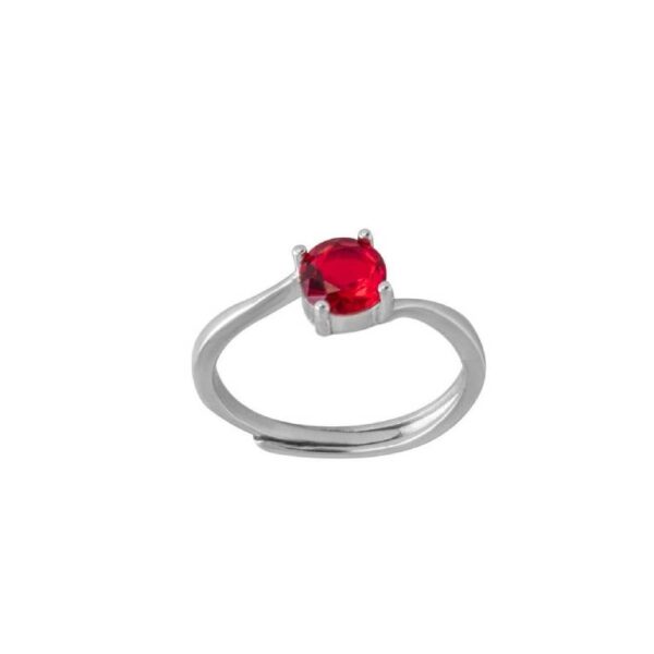Anillo Plata Ajustable Circonita - Imagen 2