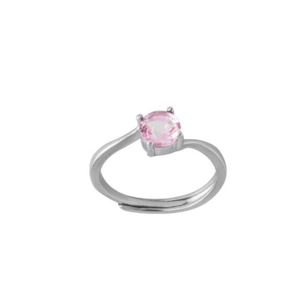 Anillo Plata Ajustable Circonita