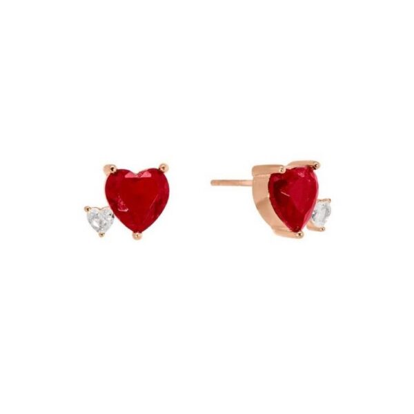 Pendientes Plata De Ley 925 Chapado Oro Rosa Circonitas