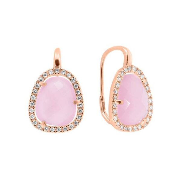 Pendientes Plata De Ley 925 Chapado Oro  Circonitas