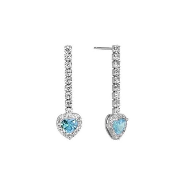 Pendientes Plata De Ley 925  Corazón Circonitas