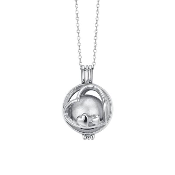 Luca Barra Collar Llamador Ángeles Corazón Acero