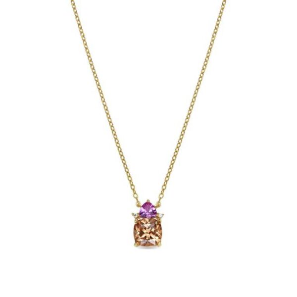 Collar Plata De Ley 925 Circonitas Chapado Dorado