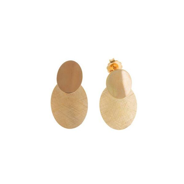 Pendientes Plata De Ley 925 Chapado Dorado