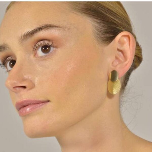Pendientes Plata De Ley 925 Chapado Dorado - Imagen 2