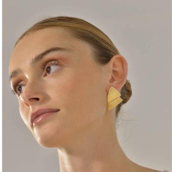 Pendientes Plata De Ley 925 Chapado Dorado - Imagen 2