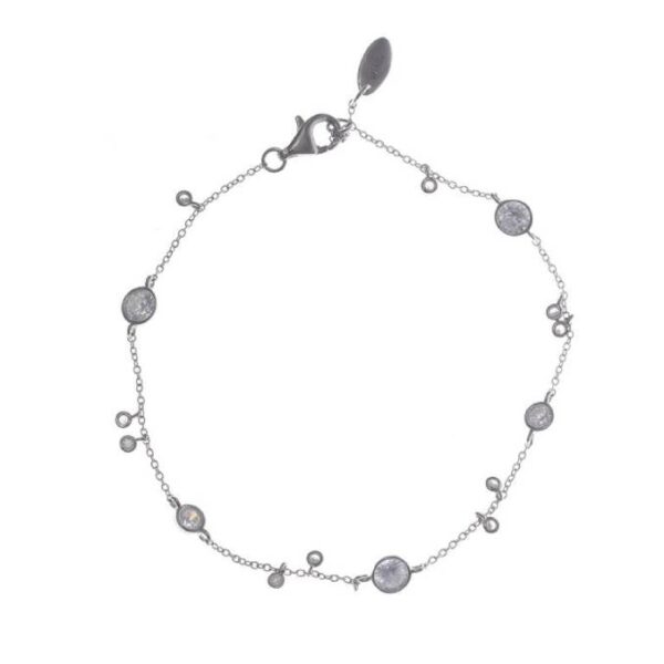 Pulsera Plata De Ley 925 Bañada En Rodio