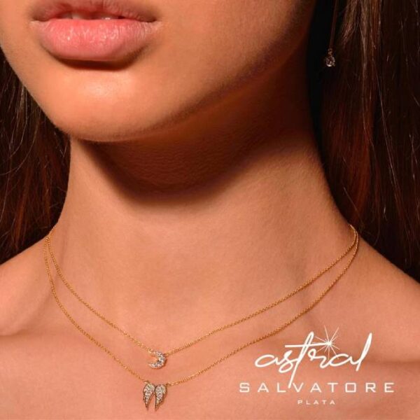Collar Plata De Ley 925 Chapado Dorado - Imagen 2